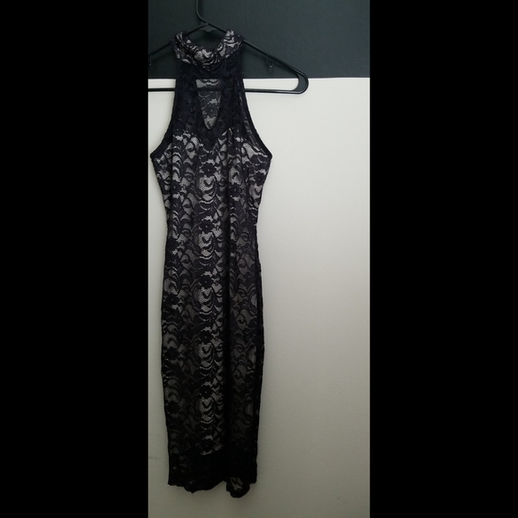 NEW LISTING! HotMiamiStyles Nude Illusion Lace Dress - Picture 14 of 16